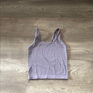 A New Day Purple Sleeveless Crop Tank Top
